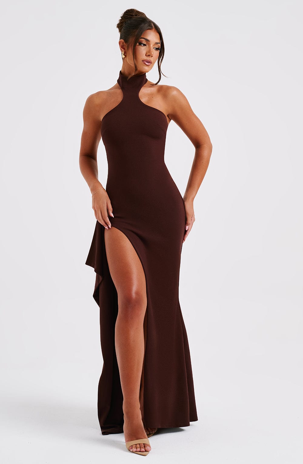 Isabella Maxi Dress - Chocolate - Sassygrove