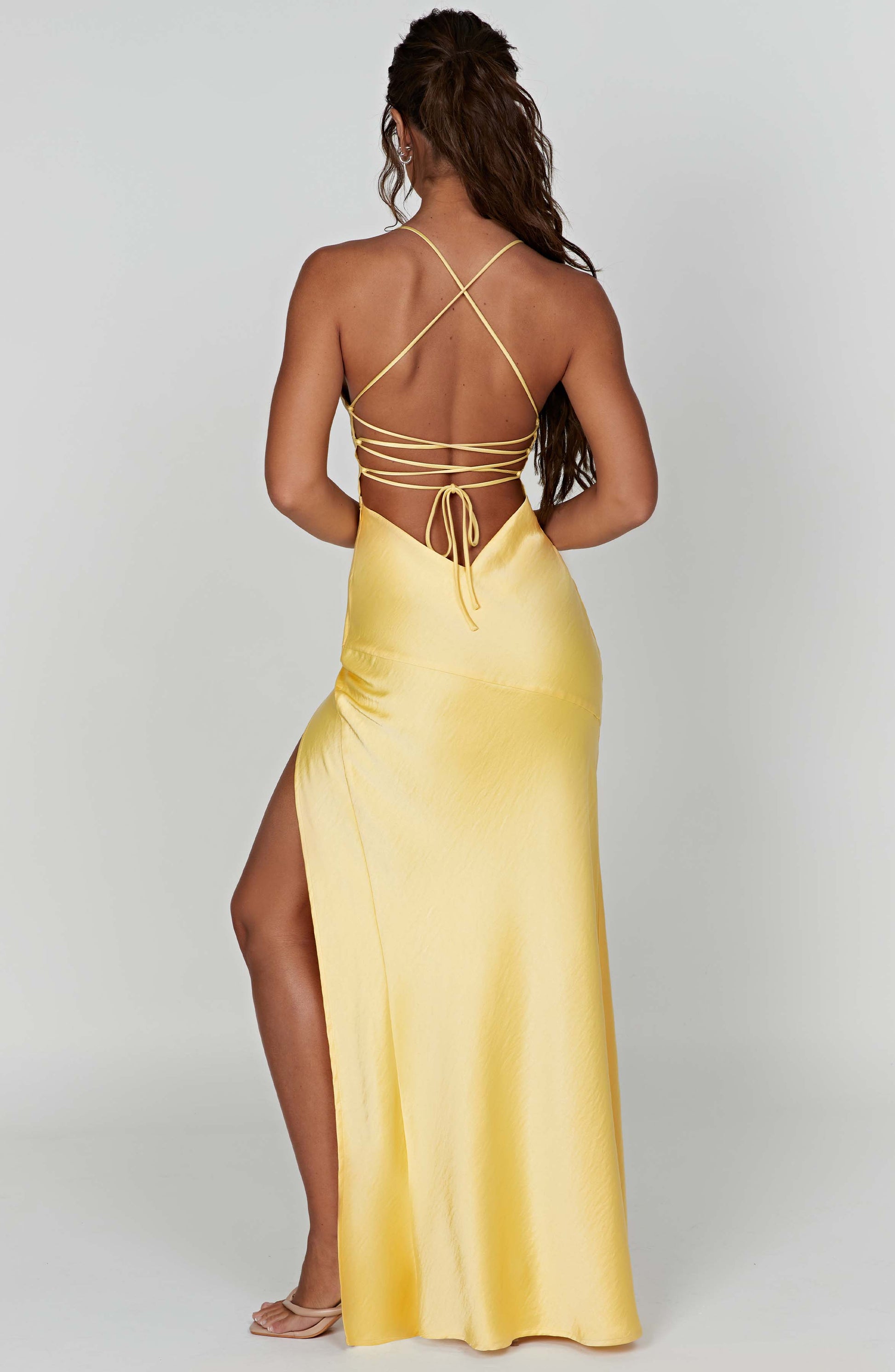 Ruby Radiance Maxi Dress- Lemon - Sassygrove