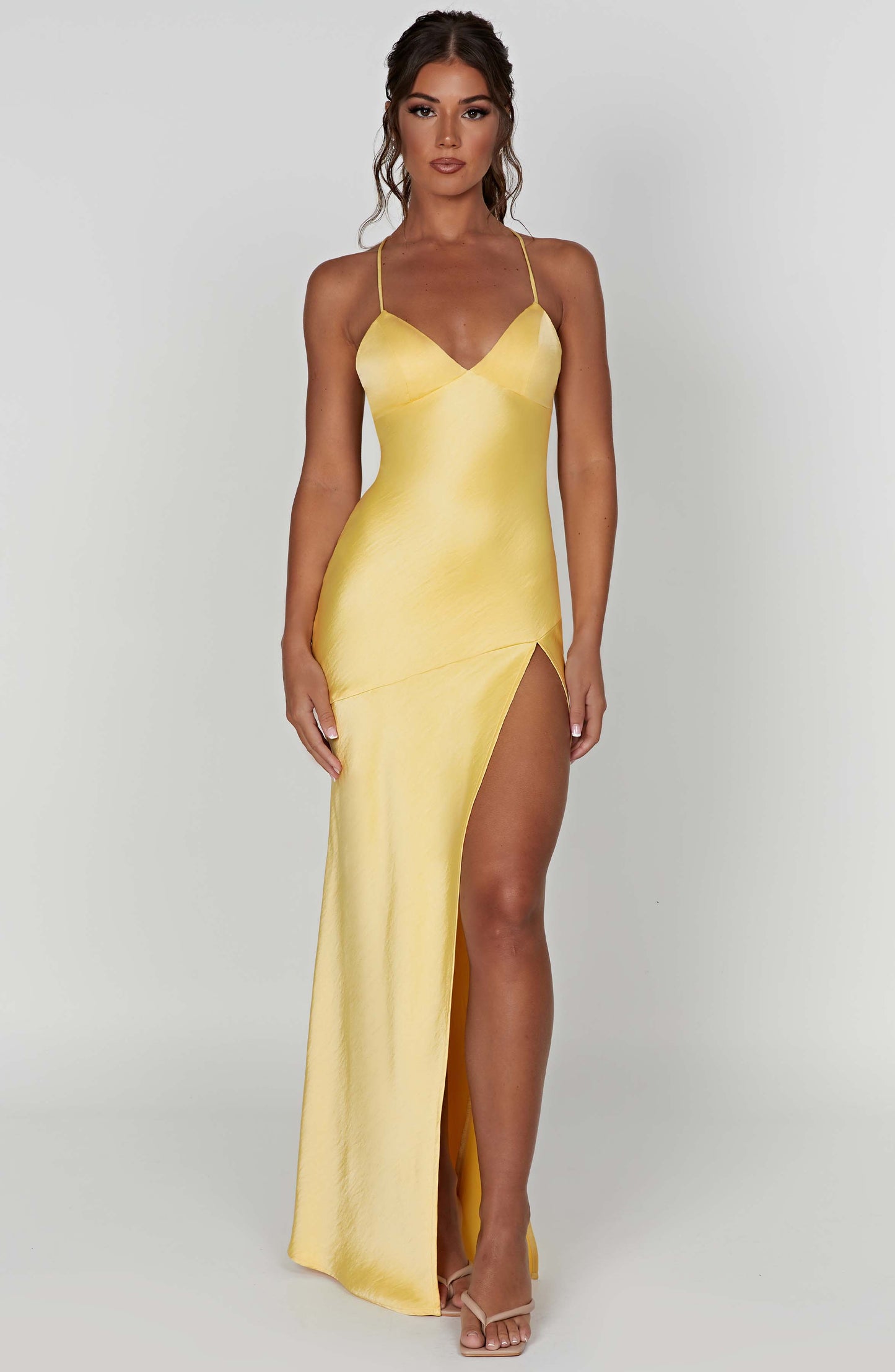 Ruby Radiance Maxi Dress- Lemon - Sassygrove