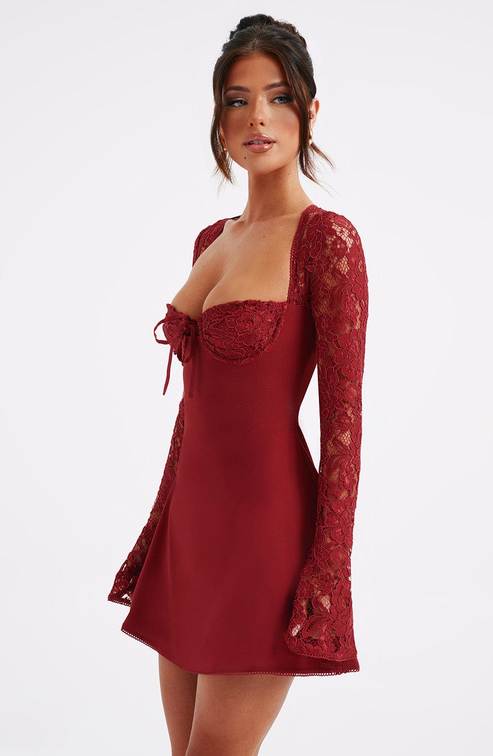 Twilight Temptation Mini Dress- Red | Sassygrove