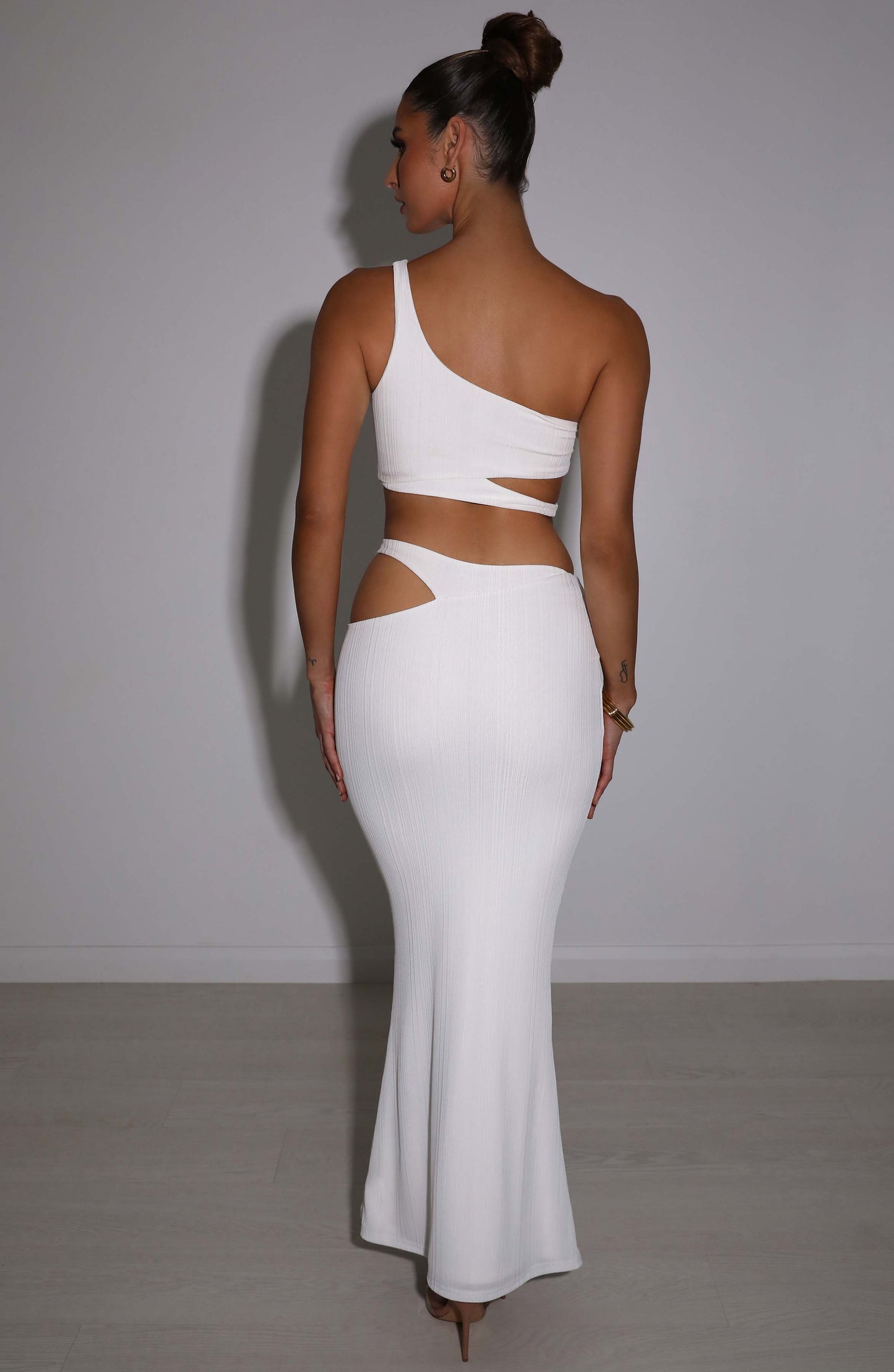 Kaela Maxi Skirt - White - Sassygrove