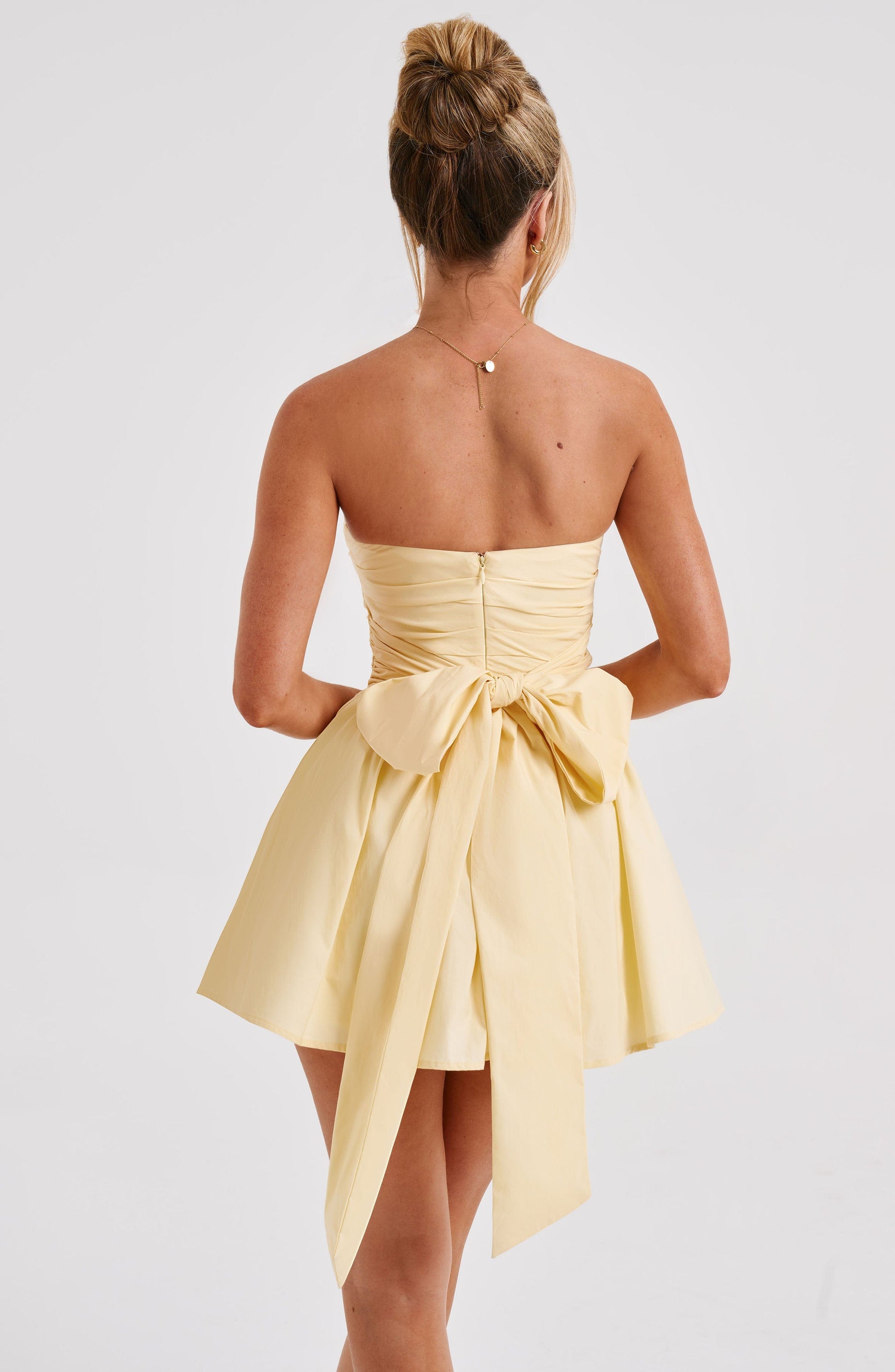 Melinda Mini Dress - Lemon - Sassygrove