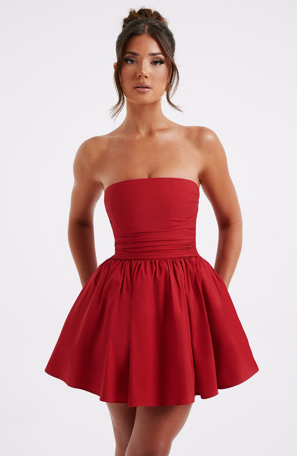 Melinda Mini Dress - Red - Sassygrove