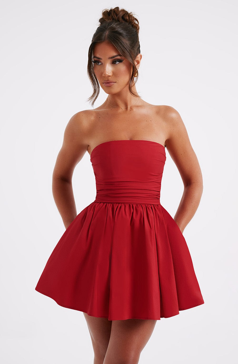 Melinda Mini Dress - Red - Sassygrove