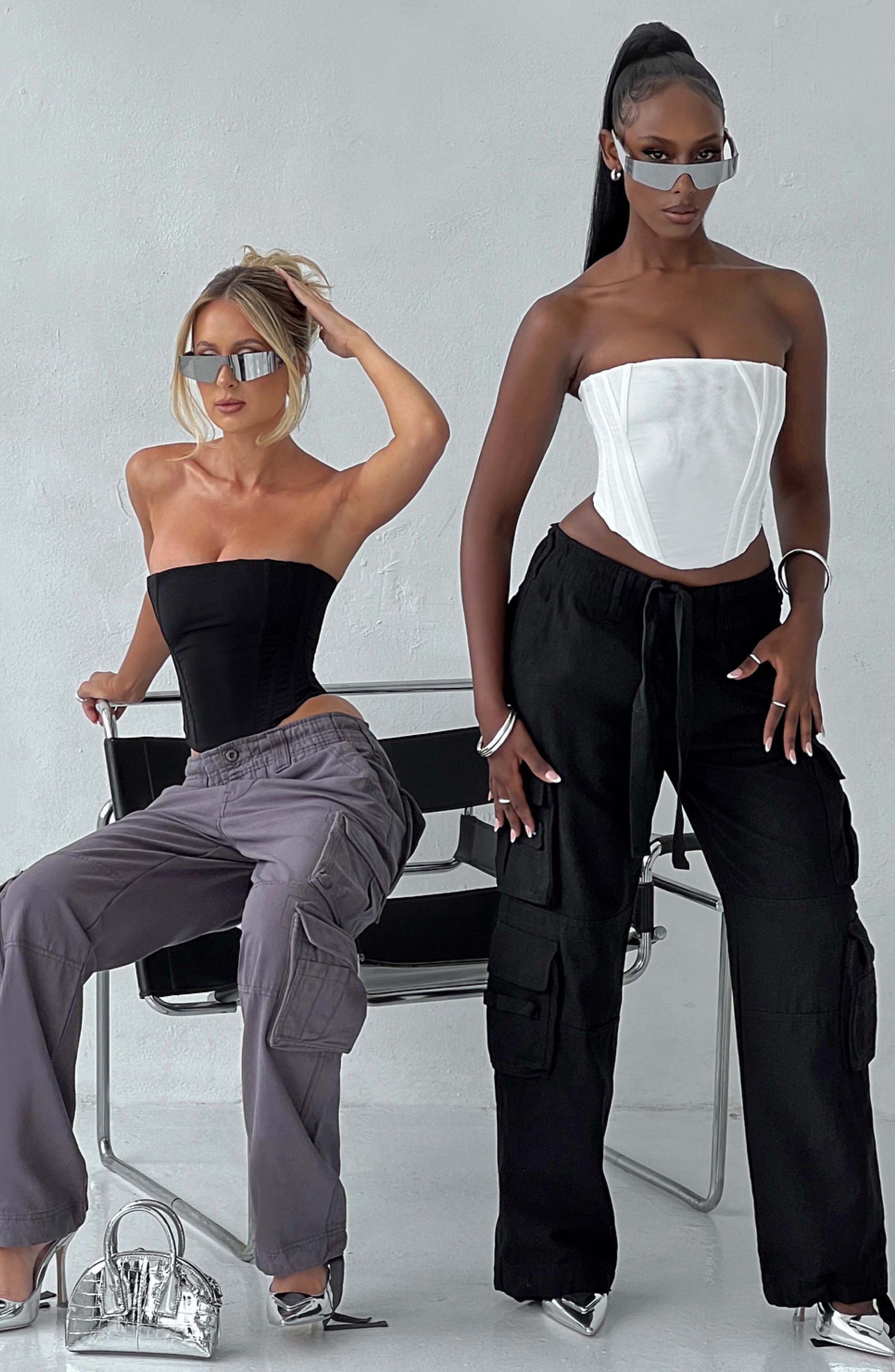 Tinashe Cargo Pants - Charcoal - Sassygrove