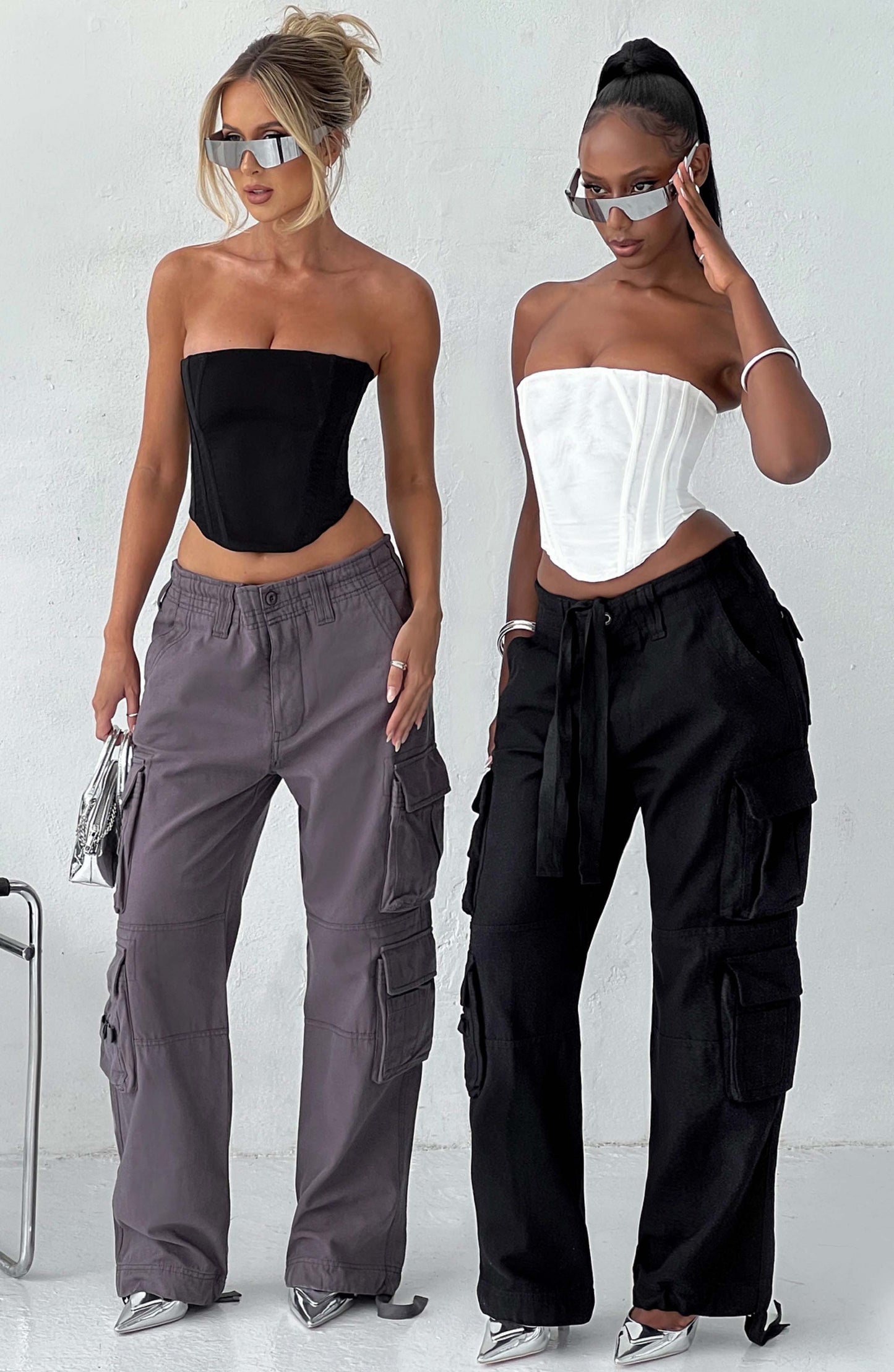 Tinashe Cargo Pants - Charcoal - Sassygrove