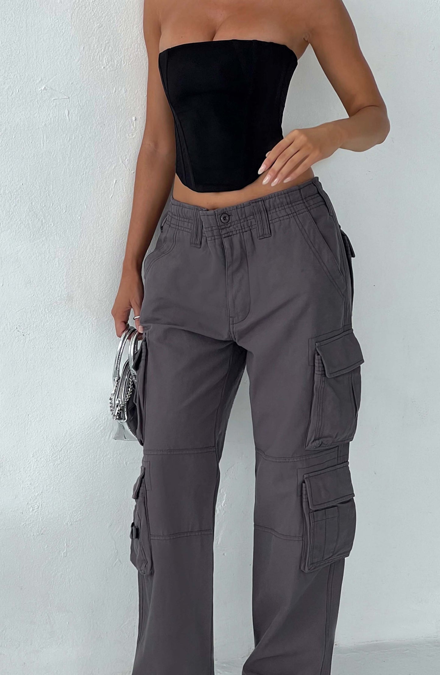 Tinashe Cargo Pants - Charcoal - Sassygrove