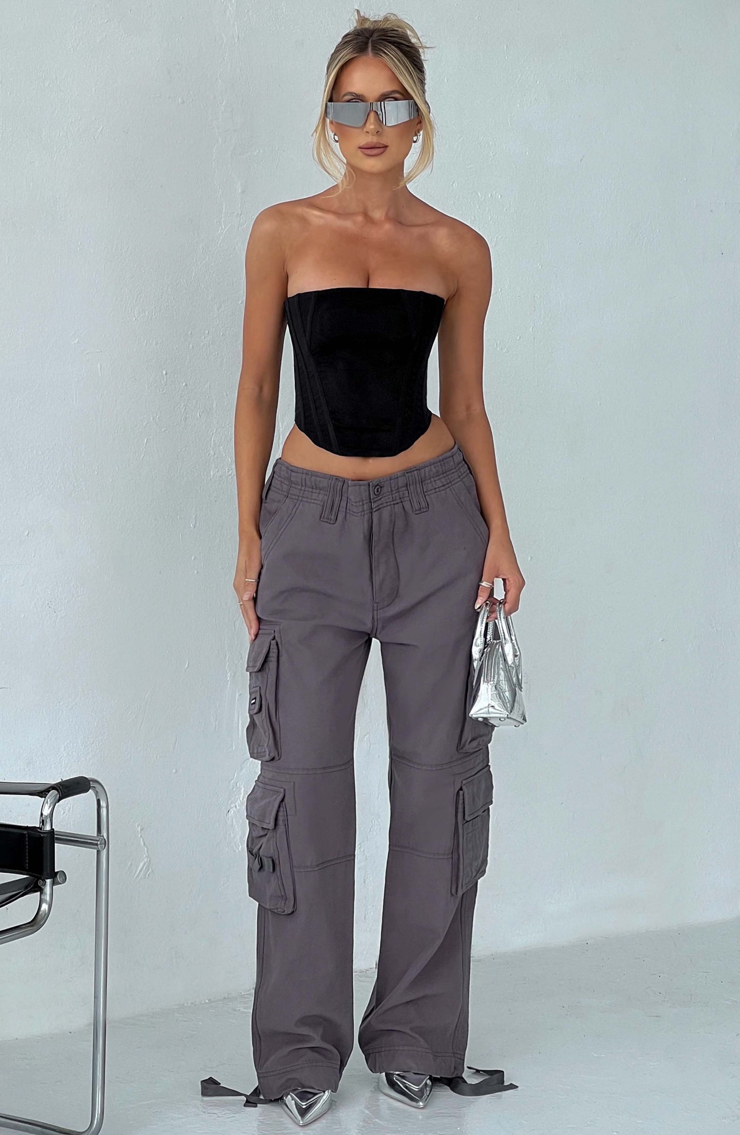 Tinashe Cargo Pants - Charcoal - Sassygrove