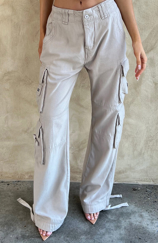 Tinashe Cargo Pants - Light Grey - Sassygrove