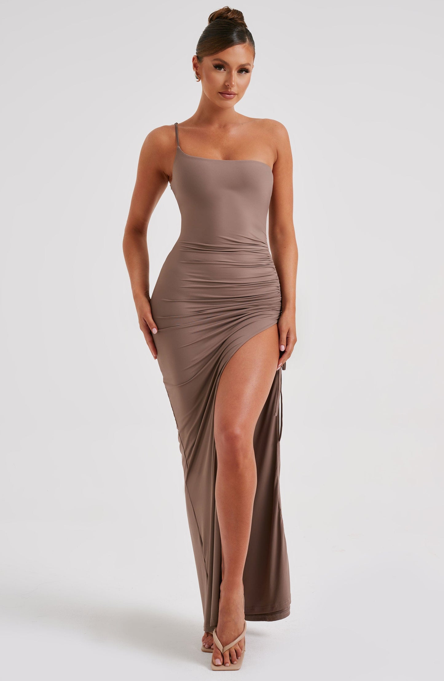 Zahara Maxi Dress - Chocolate - Sassygrove