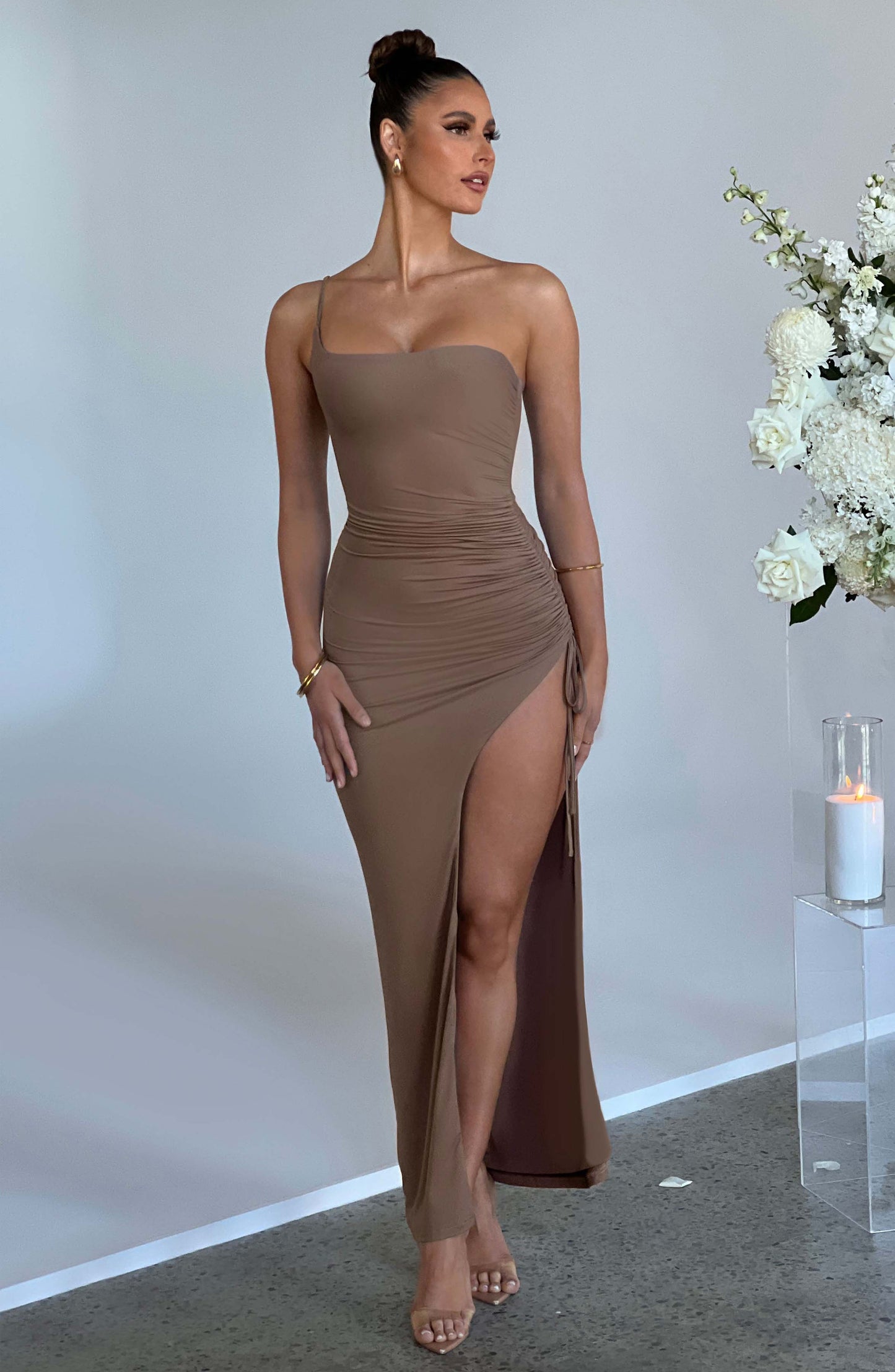 Zahara Maxi Dress - Chocolate - Sassygrove