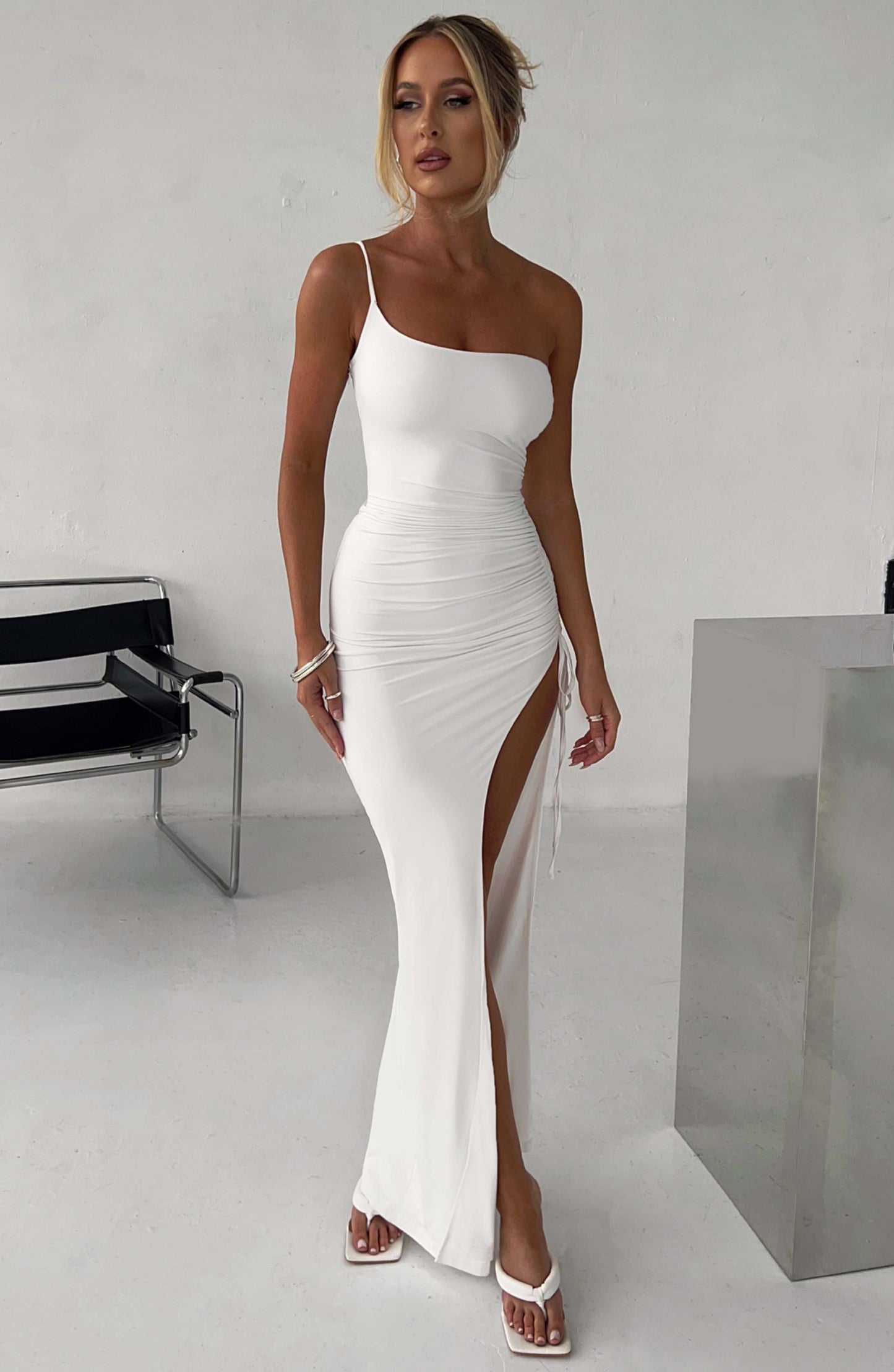 Zahara Maxi Dress - White - Sassygrove