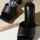 Daisy Mule Heel - Black - Sassygrove