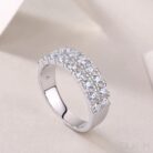 1.08 Carat Moissanite Sterling Silver Round Cut Ring Arianna - Sassygrove