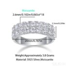 1.08 Carat Moissanite Sterling Silver Round Cut Ring Arianna - Sassygrove