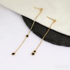 18K Gold Plated Sterling Silver Asymmetrical Dangle Earrings Scottie - Sassygrove