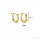 18K Gold Plated Sterling Silver Hoop Earrings Sue - Sassygrove