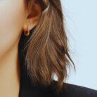 18K Gold Plated Sterling Silver Hoop Earrings Sue - Sassygrove