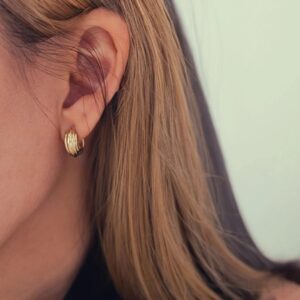 18K Gold Plated Sterling Silver Small Hoop Earrings Jax - Sassygrove