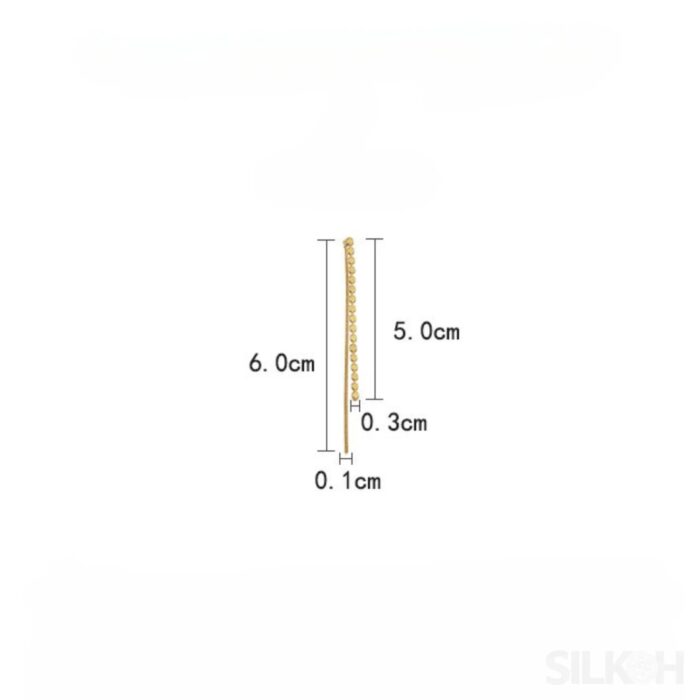 18K Gold Plated Sterling Silver Tassel Long Earrings Eloise - Sassygrove