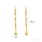 18K Gold Plated Sterling Silver Tassel Long Stud Earrings Autumn - Sassygrove