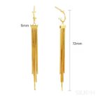 18K Gold Plated Sterling Silver Tassel Stud Earrings Luna - Sassygrove