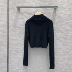 Zip-Up Cropped Ribbed Cardigan - Sassygrove