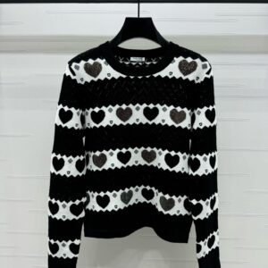 Heart Pattern Knit Sweater - Sassygrove