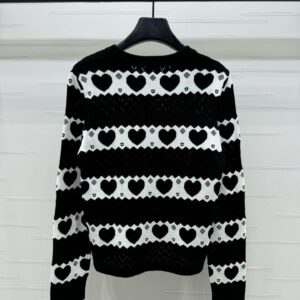 Heart Pattern Knit Sweater - Sassygrove