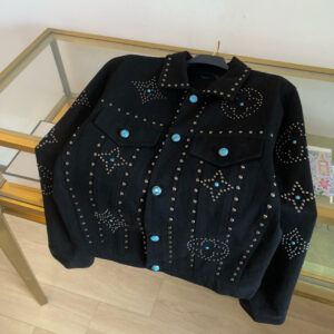 Studded Star Embellished Jacket - Sassygrove