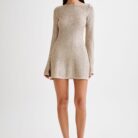Taupe Twilight Sequin Mini Dress - Sassygrove