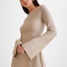 Taupe Twilight Sequin Mini Dress - Sassygrove