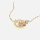 Diamond interlocked stamp necklace - Sassygrove