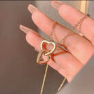 Twin hearts necklace - Sassygrove