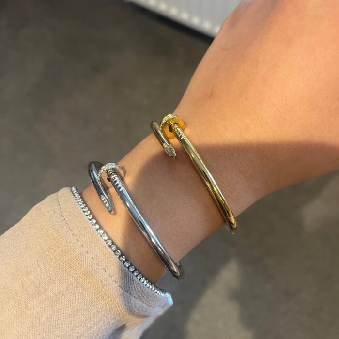 Hayla Stainless Steel Nail Bangle - Sassygrove