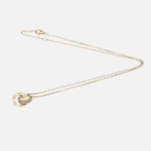 Diamond interlocked stamp necklace - Sassygrove