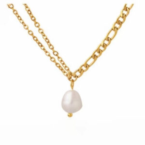 Inara double chain pearl necklace - Sassygrove