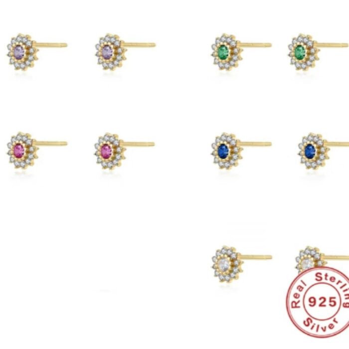 18K Yellow Gold Plated Surgical Stainless Steel Stud Earrings - Sassygrove