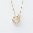 Diamond interlocked stamp necklace - Sassygrove