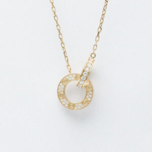 Diamond interlocked stamp necklace - Sassygrove