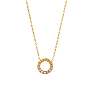 Half moon diamond necklace - Sassygrove