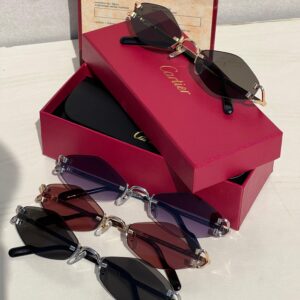 Cartier Giverny Rimless Oval Sunglasses - Sassygrove