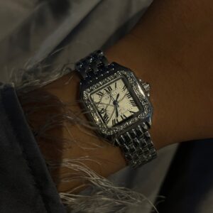 Mahnoor silver diamond watch - Sassygrove