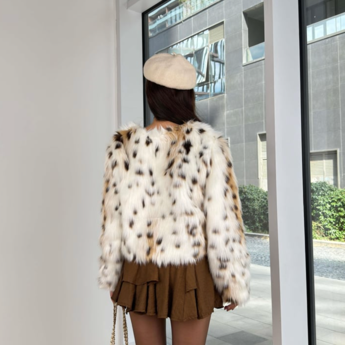 Snow Leopard Fur Coat - Sassygrove