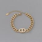 Double Dee Cuban Style Symbol Bracelet - Sassygrove