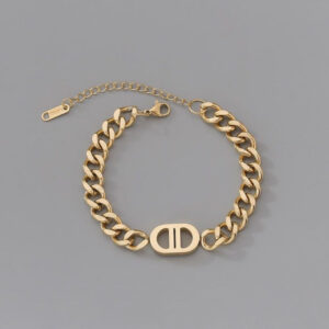 Double Dee Cuban Style Symbol Bracelet - Sassygrove