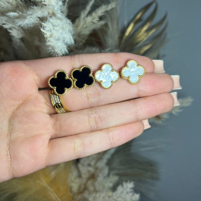 WechatIMG222 Four Leaf Clover Studs & Earrings - Sassygrove