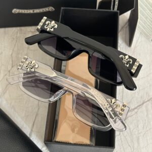 Chrome Hearts Fleur de Lys Rectangle Sunglasses - Sassygrove