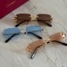 Cartier CT0030S Santos de Cartier Rimless Sunglasses - Sassygrove