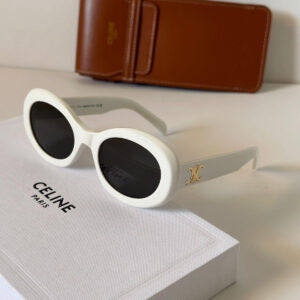 Celine Triomphe Oval Acetate Sunglasses - Sassygrove